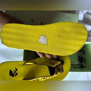 OFF WHITE flip flops. Only worn once.